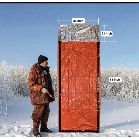 Leberna Emergency Sleeping Bag 2 Pack. Portable Emergency Blanket Survival Gear - Picture 2 of 7